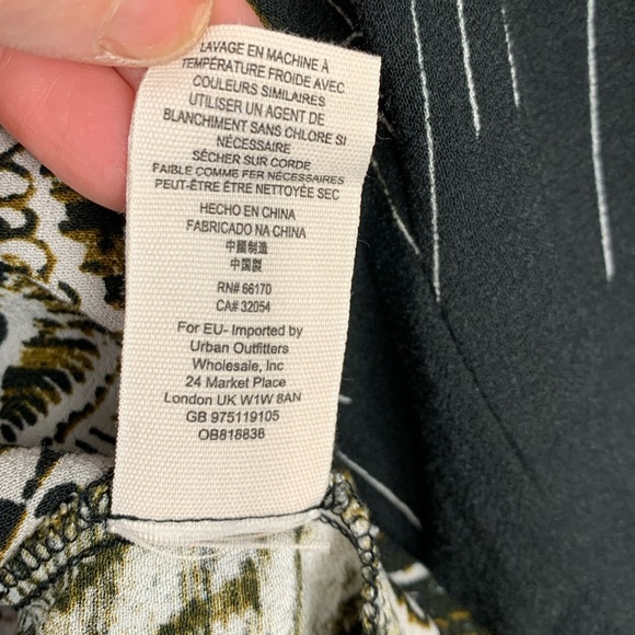 FP Free People Birds Of A Feather Combo Balloon Sleeve Button Front Top XS - Picture 10 of 13